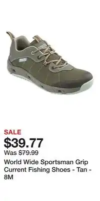 Cabela's World Wide Sportsman Grip Current Fishing Shoes - Tan - 8M offer