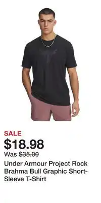 Cabela's Under Armour Project Rock Brahma Bull Graphic Short-Sleeve T-Shirt offer