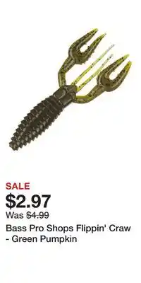 Cabela's Bass Pro Shops Flippin' Craw - Green Pumpkin offer