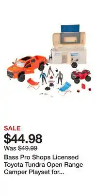 Cabela's Bass Pro Shops Licensed Toyota Tundra Open Range Camper Playset for Kids offer