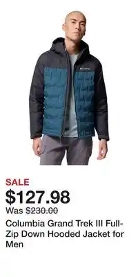 Cabela's Columbia Grand Trek III Full-Zip Down Hooded Jacket for Men offer