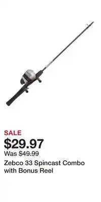 Cabela's Zebco 33 Spincast Combo with Bonus Reel offer