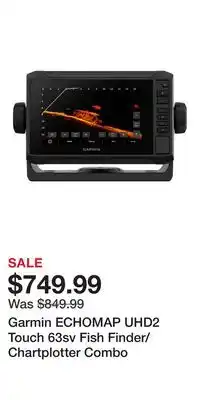 Cabela's Garmin ECHOMAP UHD2 Touch 63sv Fish Finder/Chartplotter Combo offer