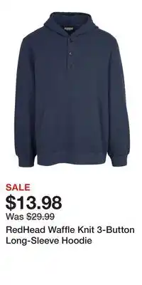 Cabela's RedHead Waffle Knit 3-Button Long-Sleeve Hoodie offer