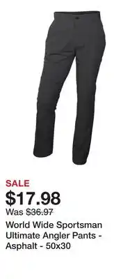 Cabela's World Wide Sportsman Ultimate Angler Pants - Asphalt - 50x30 offer