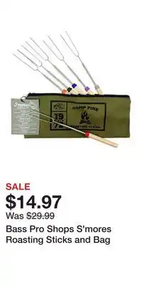 Cabela's Bass Pro Shops S'mores Roasting Sticks and Bag offer