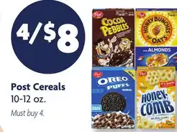 Family Dollar Post Cereals offer