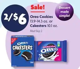 Family Dollar Oreo Cookies 13.9-14.3 oz. or Cakesters 10.1 oz offer