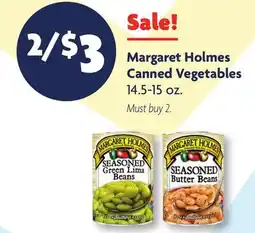 Family Dollar Margaret Holmes Canned Vegetables offer