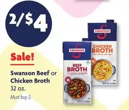 Family Dollar Swanson Beef or Chicken Broth offer