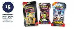 Family Dollar Pokémon Check Lane or Sleeved Booster Packs offer