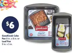 Family Dollar GoodCook Cake Pan 8 in. x 8 in. or Loaf Pan 9 in. x 5 in offer