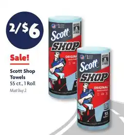 Family Dollar Scott Shop Towels offer