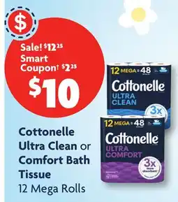 Family Dollar Cottonelle Ultra Clean or Comfort Bath Tissue offer