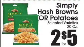 Supremo Foods Inc Simply Hash Browns OR Potatoes offer