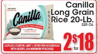 Supremo Foods Inc Canilla Long Grain Rice 20-Lb offer