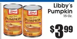 Supremo Foods Inc Libby's Pumpkin offer