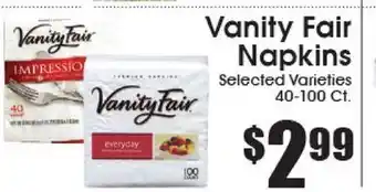 Supremo Foods Inc Vanity Fair Napkins offer