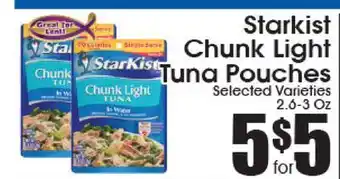 Supremo Foods Inc Starkist Chunk Light Tuna Pouches offer