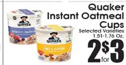 Supremo Foods Inc Quaker Instant Oatmeal Cups offer
