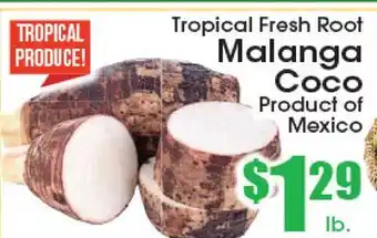 Supremo Foods Inc Tropical Fresh Root Malanga Coco offer