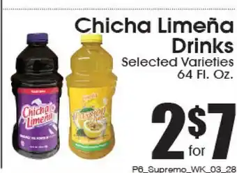Supremo Foods Inc Chicha Limeña Drinks offer