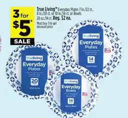 Dollar General True Living Everyday Plates or Bowls offer