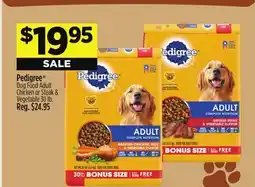 Dollar General Pedigree Dog Food Adult Chicken or Steak & Vegetable offer