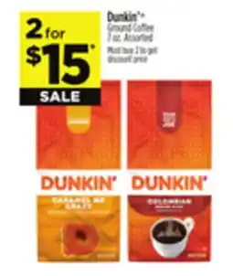 Dollar General Dunkin' Ground Coffee offer