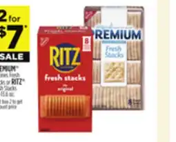 Dollar General PREMIUM Saltines Fresh Stacks or RITZ Fresh Stacks offer