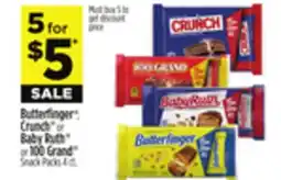 Dollar General Butterfinger , Crunch or Baby Ruth or 100 Grand Snack Packs offer