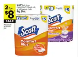 Dollar General Scott Bath Tissue Comfort Plus or Soft Lavender offer