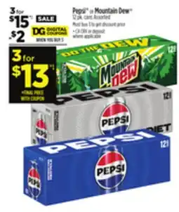 Dollar General Pepsi or Mountain Dew offer