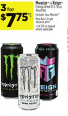 Dollar General Monster or Reign Energy Drink offer
