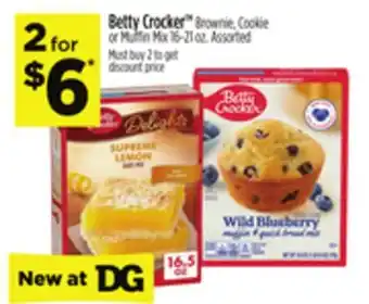Dollar General Betty Crocker Brownie, Cookie or Muffin Mix offer