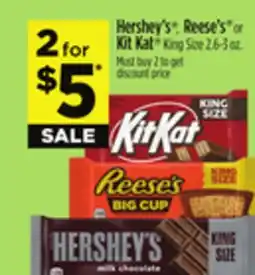 Dollar General Hershey's , Reese's or Kit Kat King Size offer
