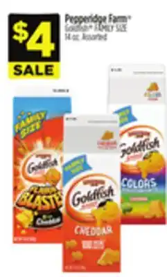 Dollar General Pepperidge Farm Goldfish FAMILY SIZE offer