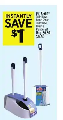 Dollar General Mr. Clean Toilet Bowl Brush Set or Toilet Bowl Brush & Plunger Set offer