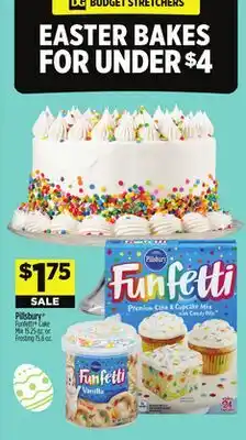 Dollar General Pillsbury Funfetti Cake Mix 15.25 oz. or Frosting 15.6 oz offer