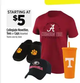 Dollar General Collegiate Novelties, Tees or Caps offer