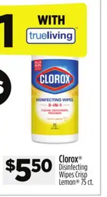 Dollar General Clorox Disinfecting Wipes Crisp Lemon offer