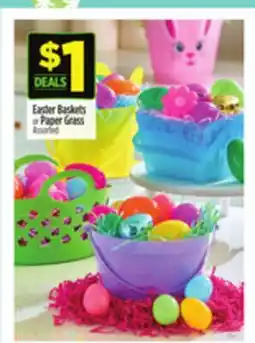 Dollar General Easter Baskets or Paper Grass offer