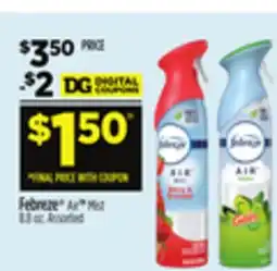 Dollar General Febreze Air Mist offer