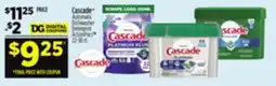 Dollar General Cascade Automatic Dishwasher Detergent offer
