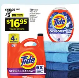 Dollar General Tide Power Pods or Liquid Laundry Detergent offer