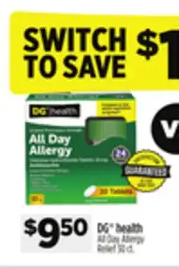 Dollar General DG health All Day Allergy Relief offer
