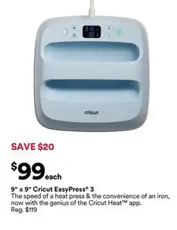 Michaels 9 x 9 cricut EasyPress offer