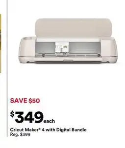 Michaels cricut Maker 4 with Digital Bundle offer