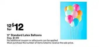 Michaels 11 Standard Latex Balloons offer