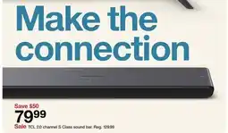Target TCL 2.0 channel S Class sound bar offer
